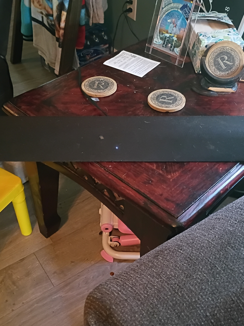 Long Black Soundbar - Sleek TV Speaker
